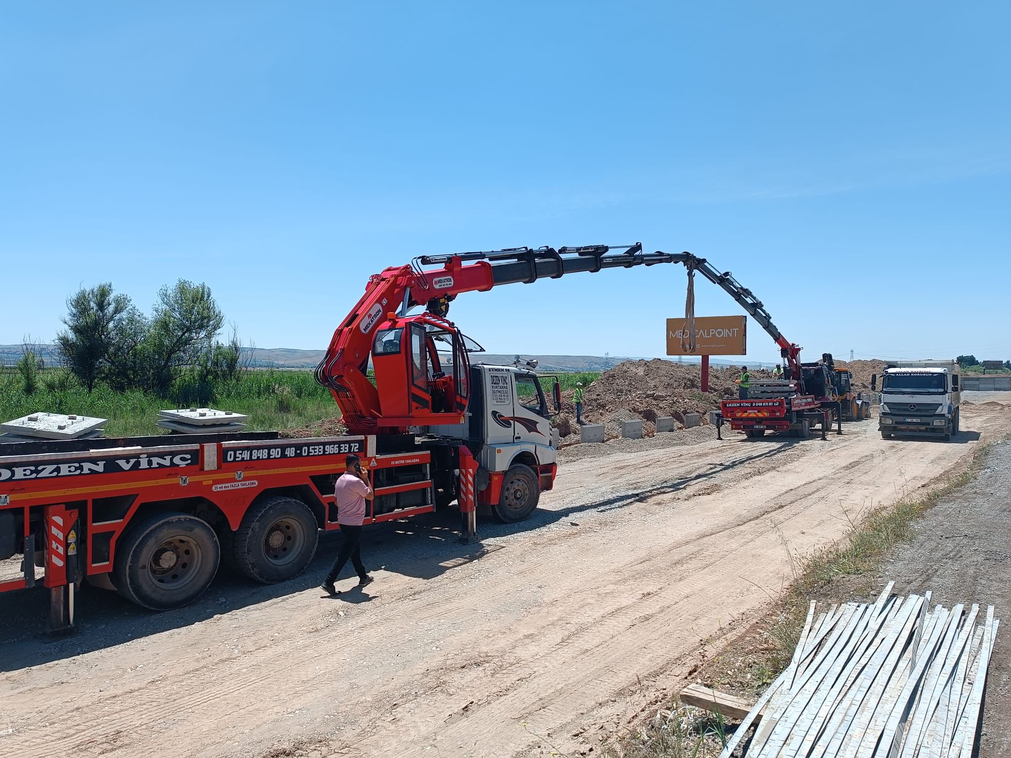 Şantiyede günlük ve aylık vinç kiralama